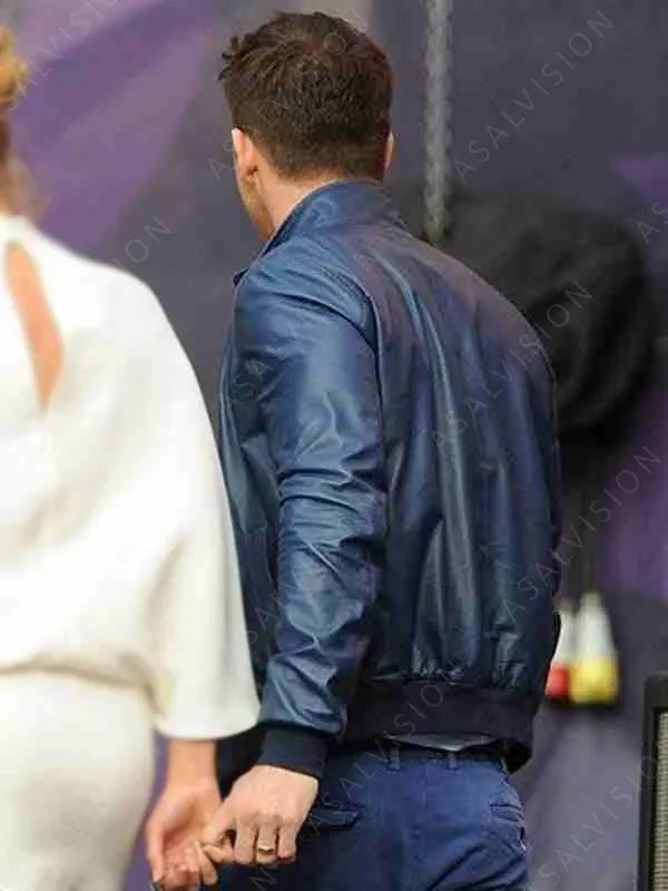 27 Times Ryan Reynolds Blue Bomber Leather Jacket