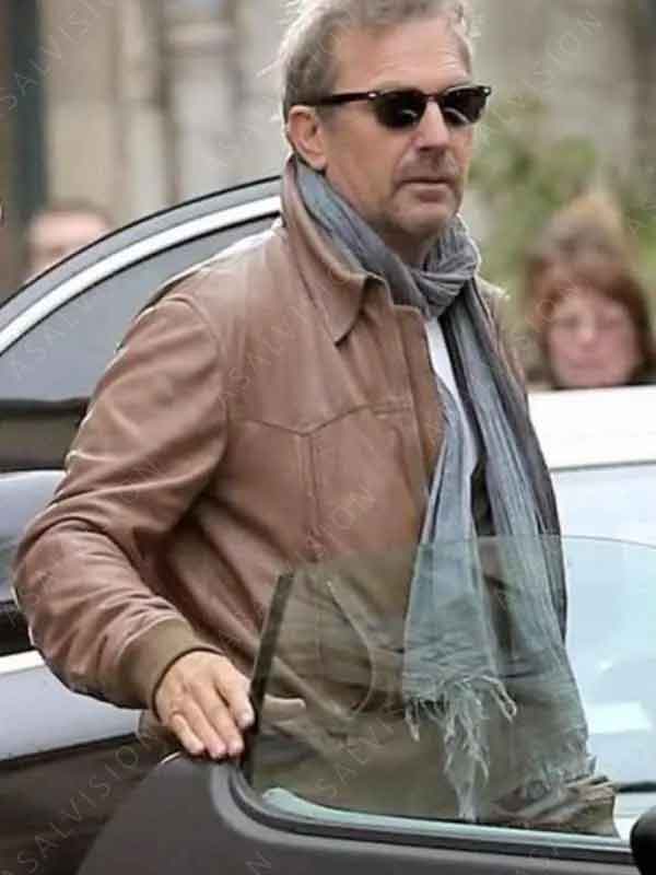 3 Days to Kill Ethan Renner Brown Leather Jacket