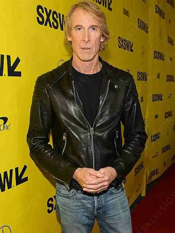 A Quiet Place Event Michael Bay Black Leather Jacket