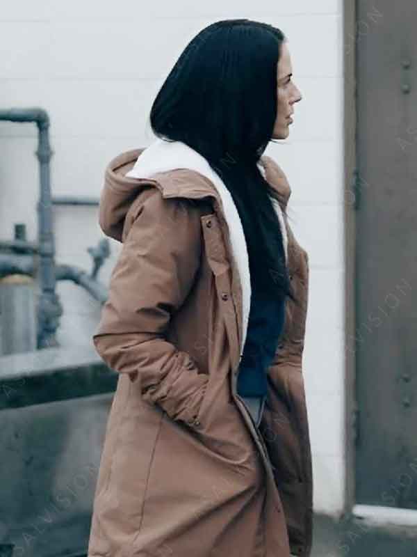 A Stranger’s Child 2024 Jessica Lowndes Brown Hooded Coat