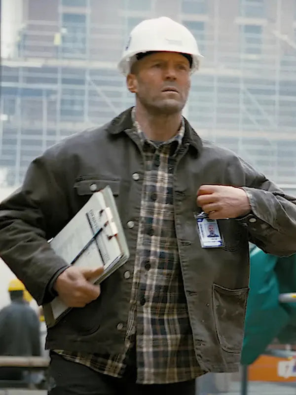 A Working Man 2025 Jason Statham Grey Jacket