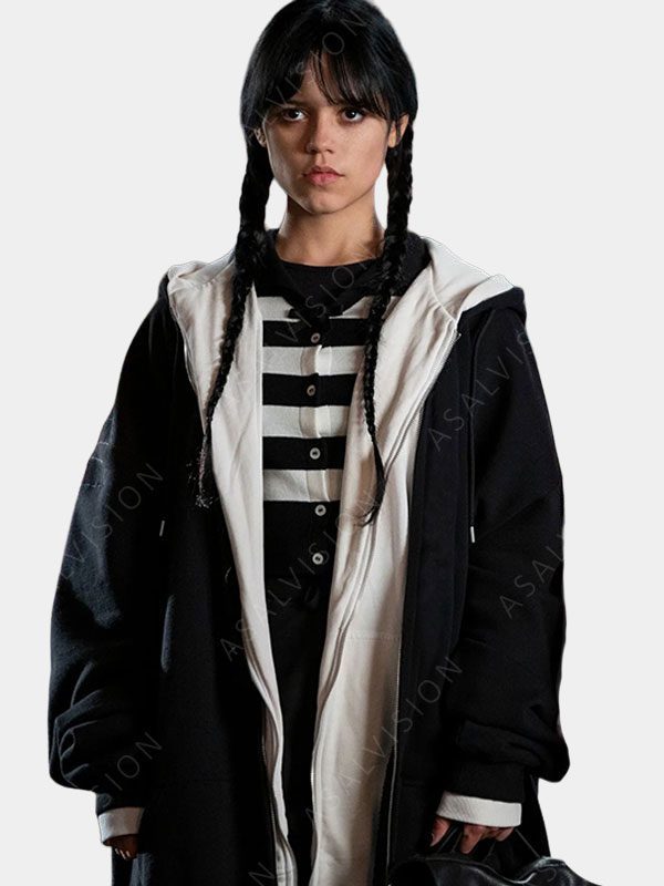Addams Wednesday Black Oversized Hoodie