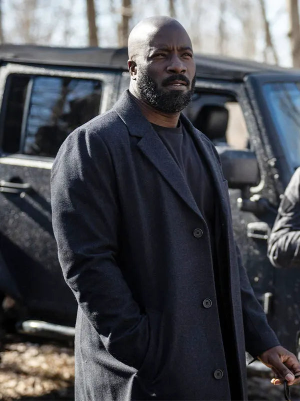 Alarum 2025 Mike Colter Black Trench Coat