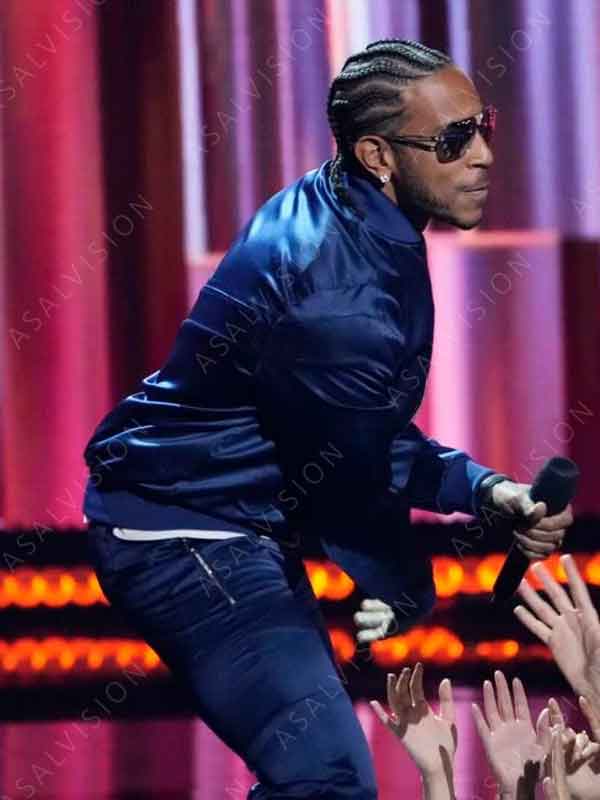 American Rapper Ludacris Blue Bomber Jacket