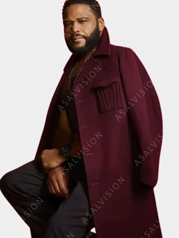 Andre Johnson Black-ish Maroon Coat