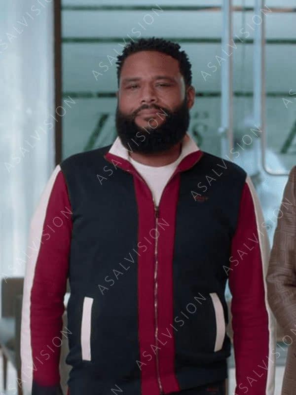 Andre Johnson Black-ish Season 8 Anthony Anderson Red And Black Jacket
