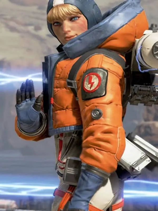 Apex Legends Season 2 Wattson Orange Leather Jacket