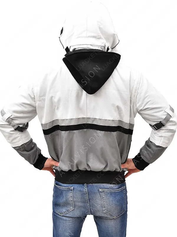 Assassin’s Creed Ghost Recon Bomber White Bomber Jacket With Hood