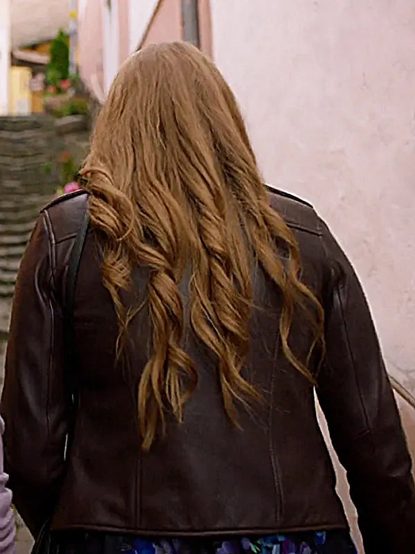Ava Micallief Love On The Danube Royal Getaway Jessica Sipos Brown Leather Jacket