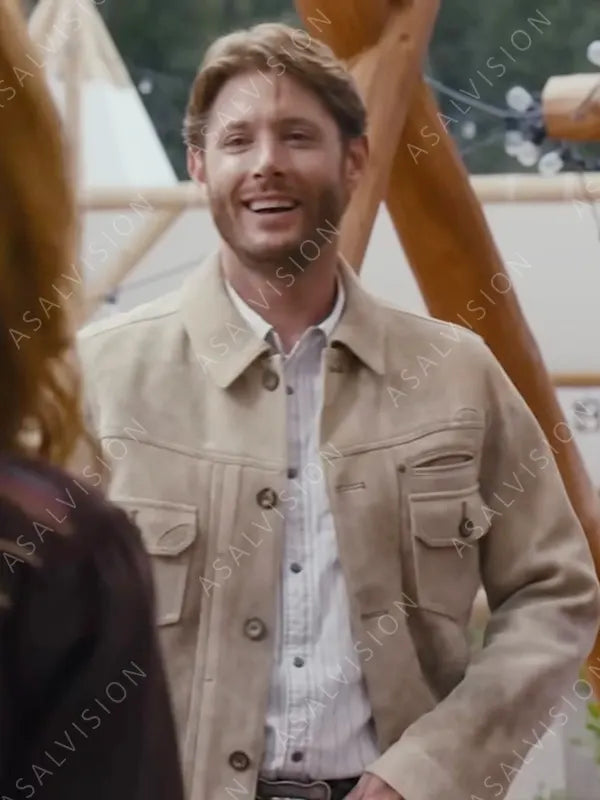 Beau Arlen Big Sky S03 Jensen Ackles Beige Suede Leather Jacket