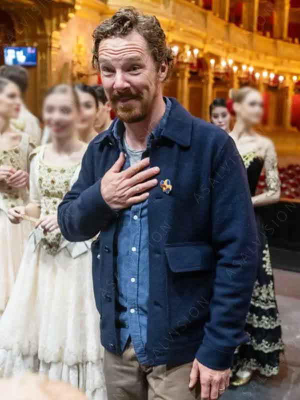 Benedict Cumberbatch TV Series Eric Vincent Blue Wool Jacket