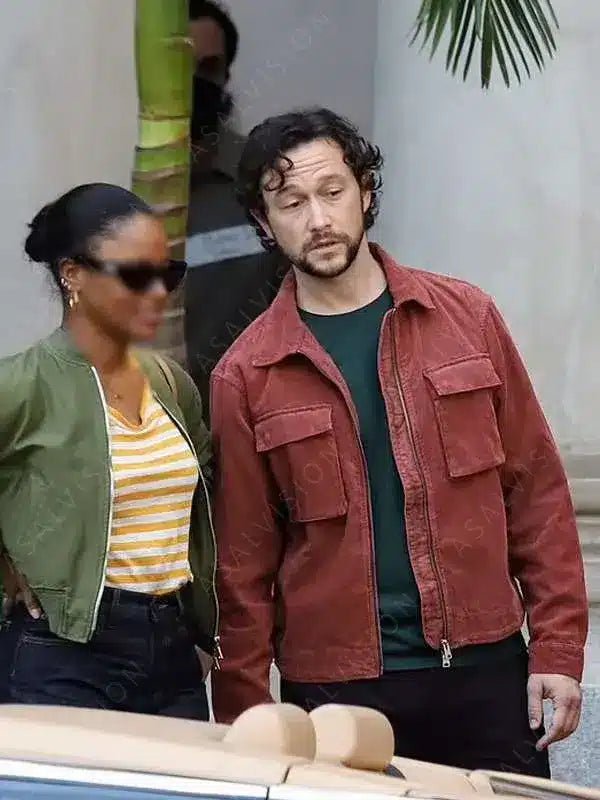 Beverly Hills Cop Axel F 2024 Joseph Gordon-Levitt Maroon Jacket
