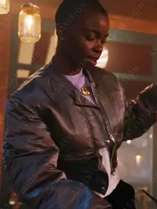 Bianca Barclay Wednesday Joy Sunday Cropped Bomber Jacket