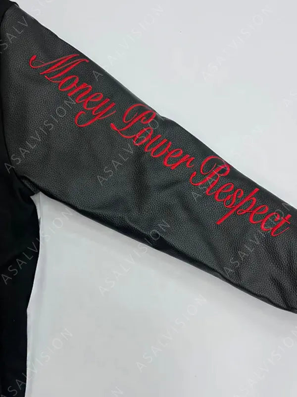 Black And Red Varsity Bomber Letterman Jacket