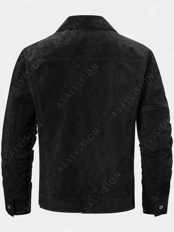 Black Trucker Jacket For Mens