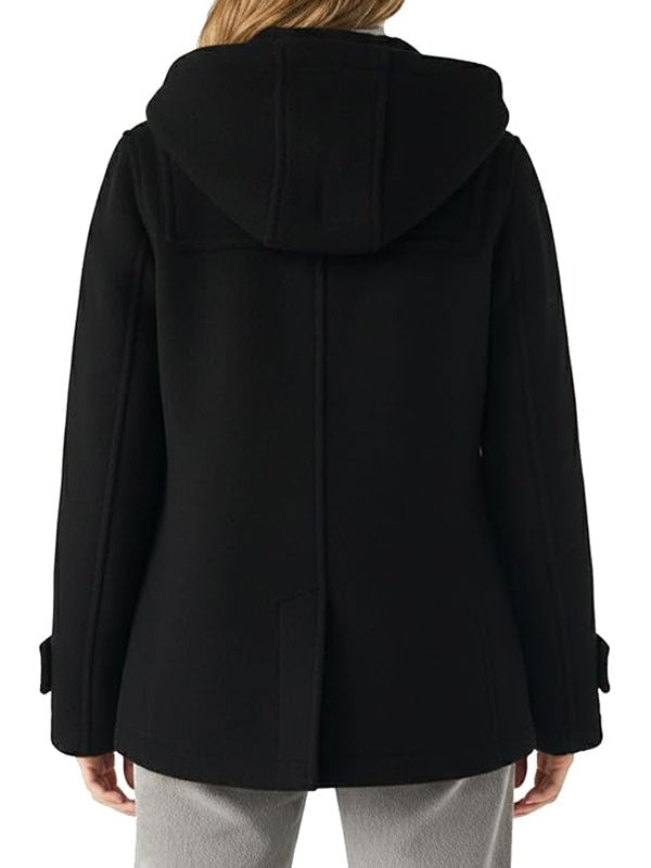 Althea Short Black Duffle Coat