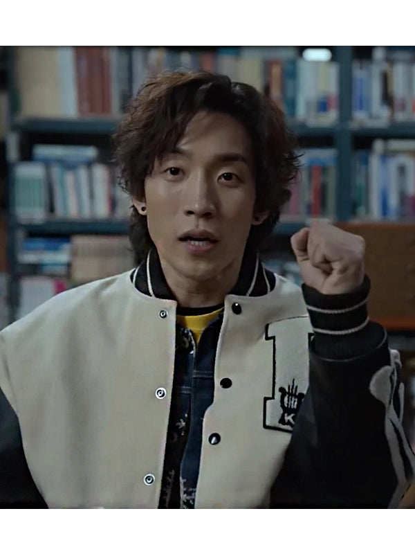 Bloodhounds 2023 Lee Sang-yi Varsity Letterman Bone Jacket