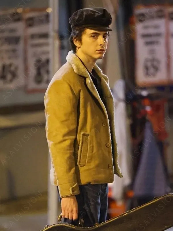 Bob Dylan A Complete Unknown Leather Sherpa Jacket