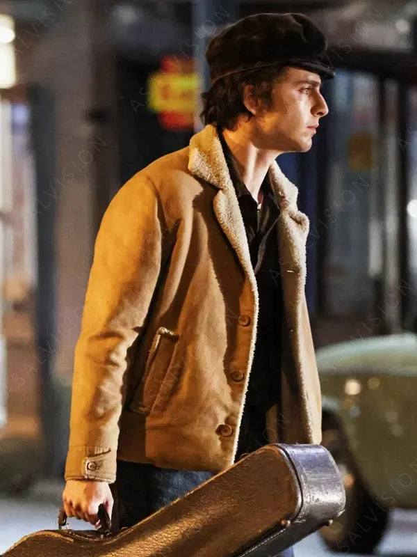 Bob Dylan Leather Sherpa Jacket
