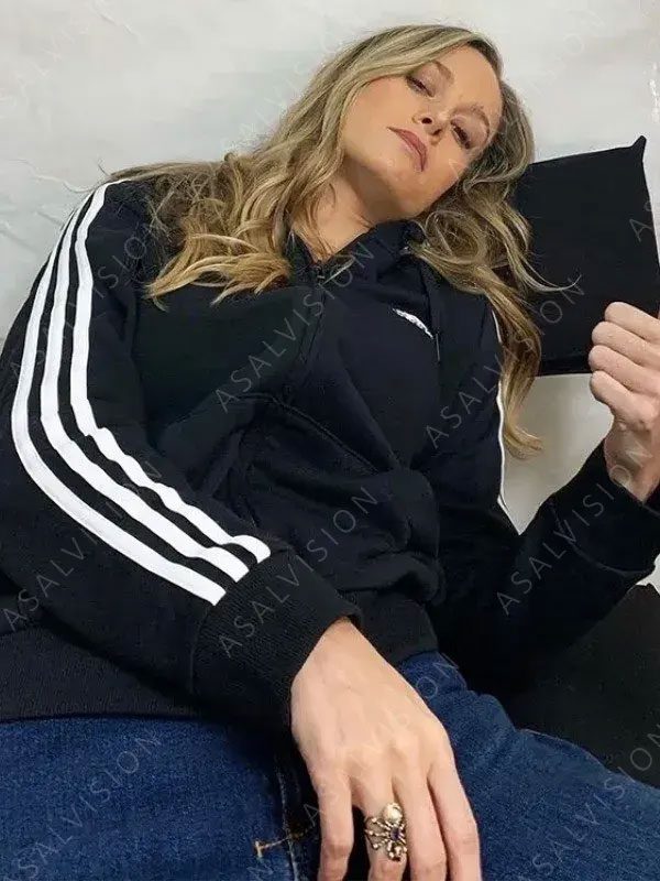 Brie Larson Fast X 2023 Tess Black Track Hooded Zip-Up Jacket