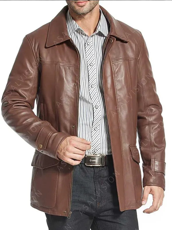 Brown Trench Fashion Coat For Mens