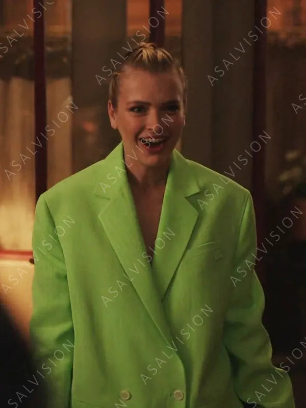 Camille Razat Oversized Green Blazer