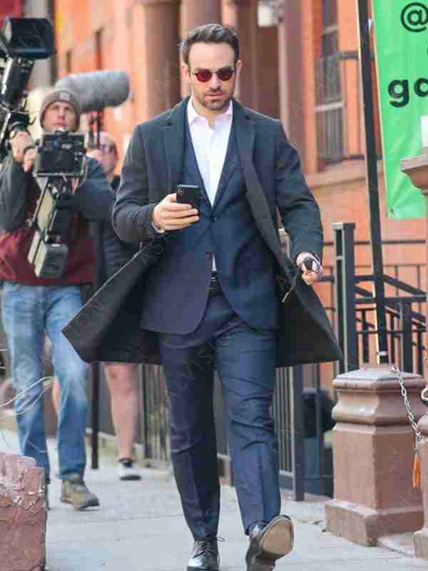 Charlie Cox Daredevil Born Again 2024 Daredevil Wool Trench Coat