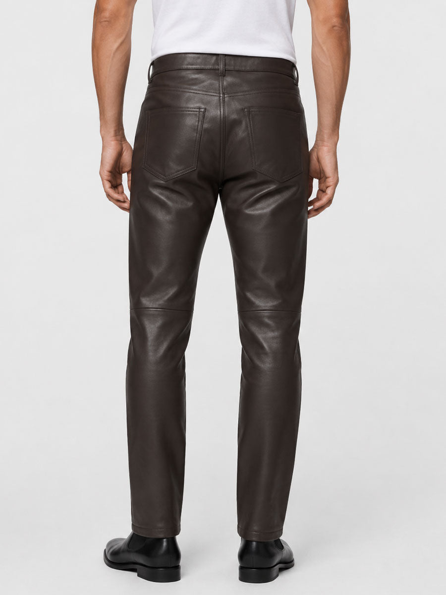 Dark Brown Leather Pants