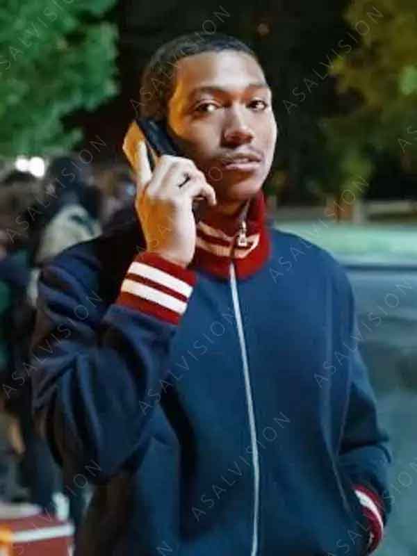 Demetrius Flenory Jr. TV Series BMF Season 02 Big Meech Blue Bomber Jacket