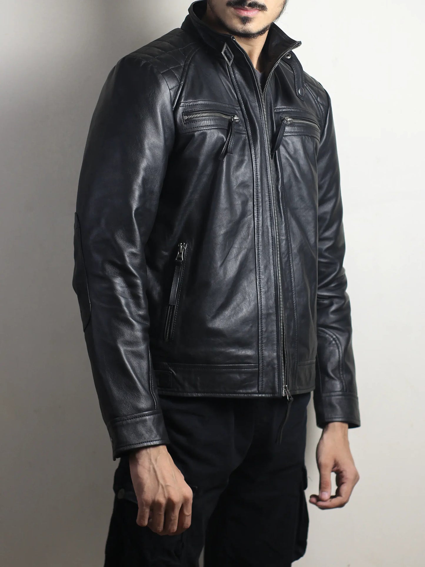 Diamond Classic Leather Jacket