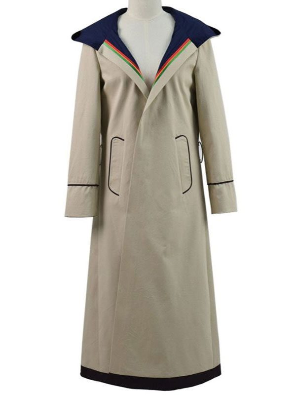Doctor Who Jodie Whittaker Long Grey Hooded Trench Coat