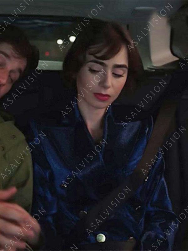 Emily Cooper Emily in Paris S03 Lily Collins Double Breasted Blue Blazer