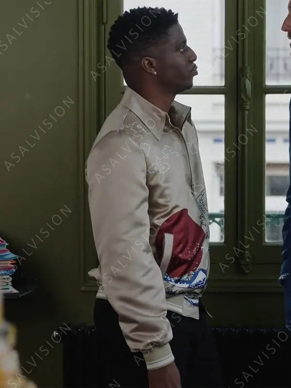 Emily In Paris S03 Samuel Arnold Hokusai Bomber Jacket
