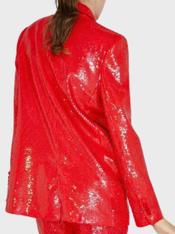 Emily in Paris Emily Cooper Red Sequin Blazer