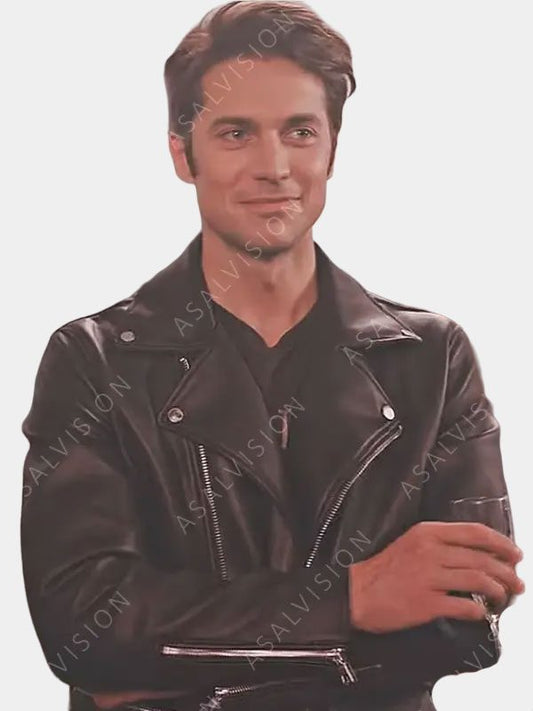 Emily in Paris Season 2 Gabriel Biker Style Leather Jacket