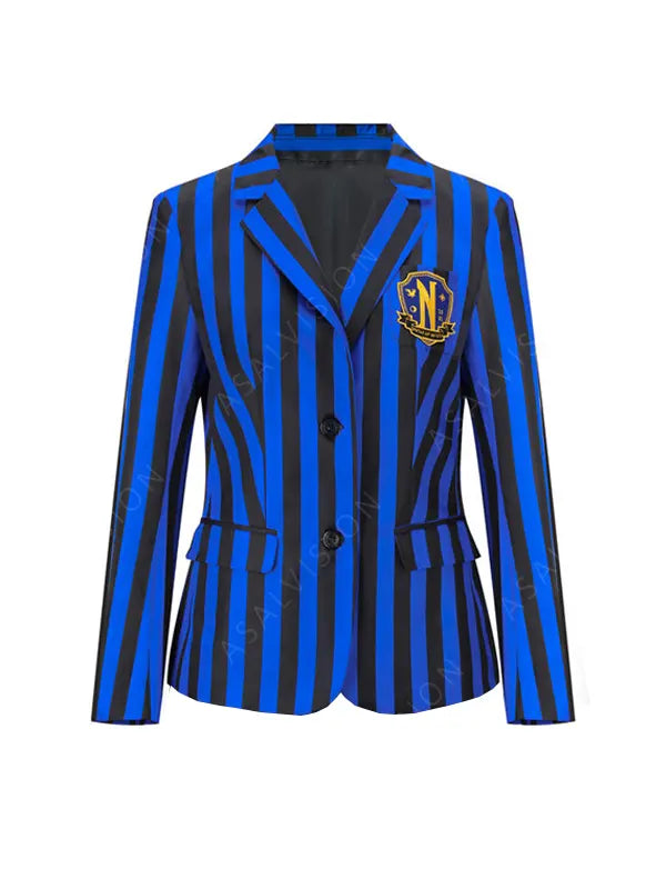 Emma Myers Wednesday Addams Nevermore Blazer Coat