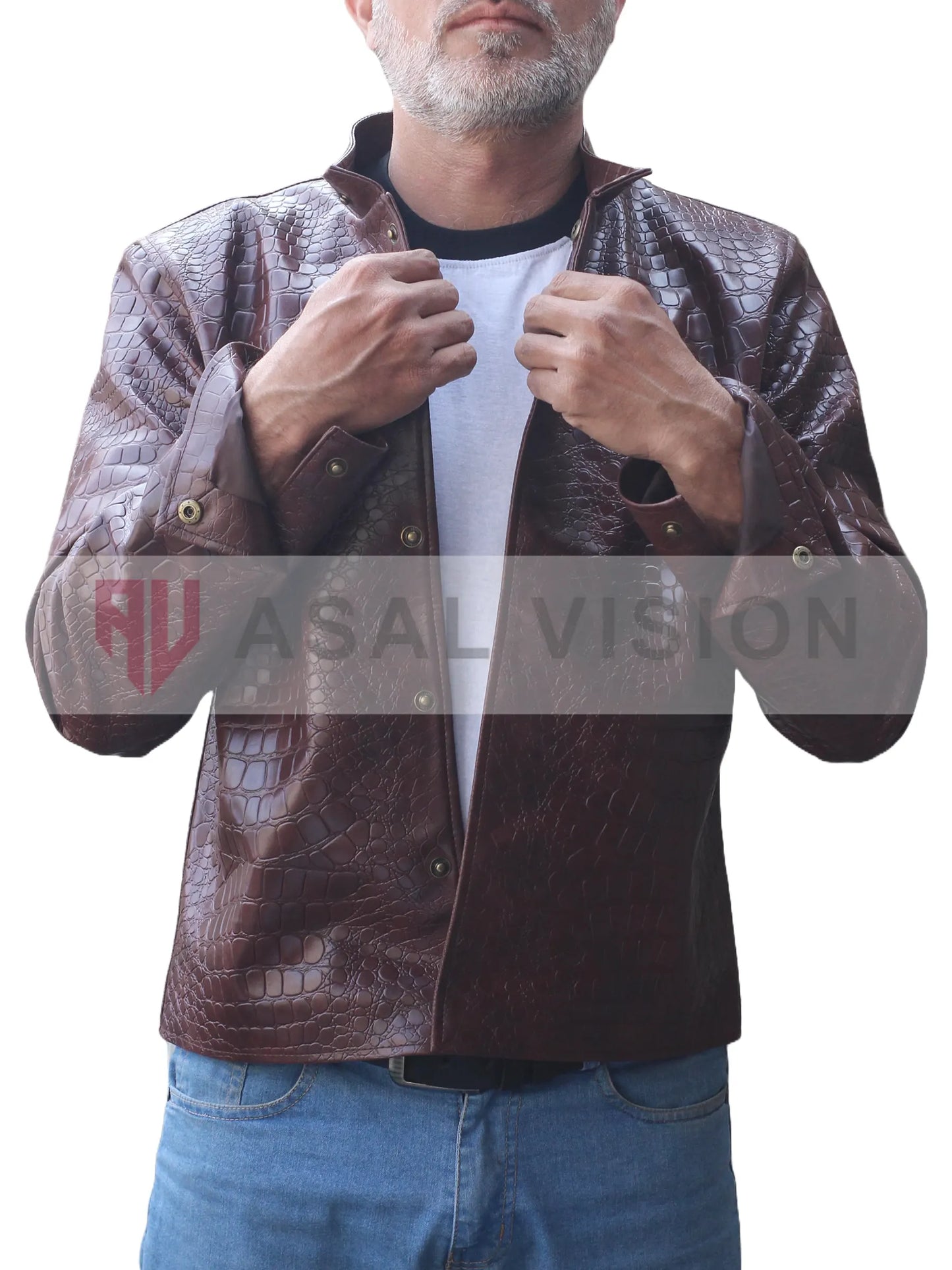 Fast X 2023 Jason Momoa Brown Crocodile Leather Jacket