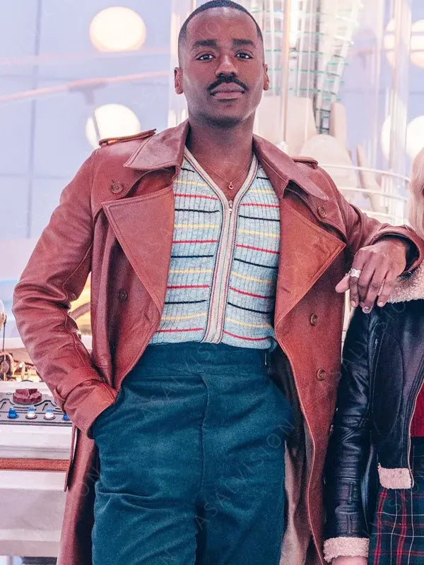 Fifteenth Brown Leather Trench Coat