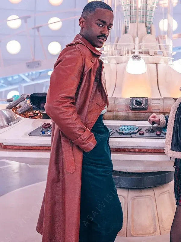 Fifteenth Doctor Brown Leather Coat