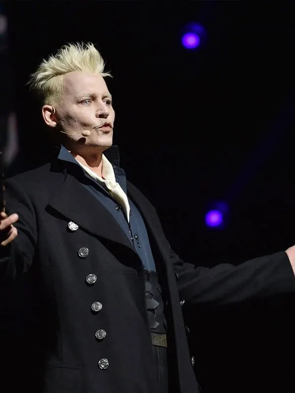 Gellert Grindelwald Black Wool Coat