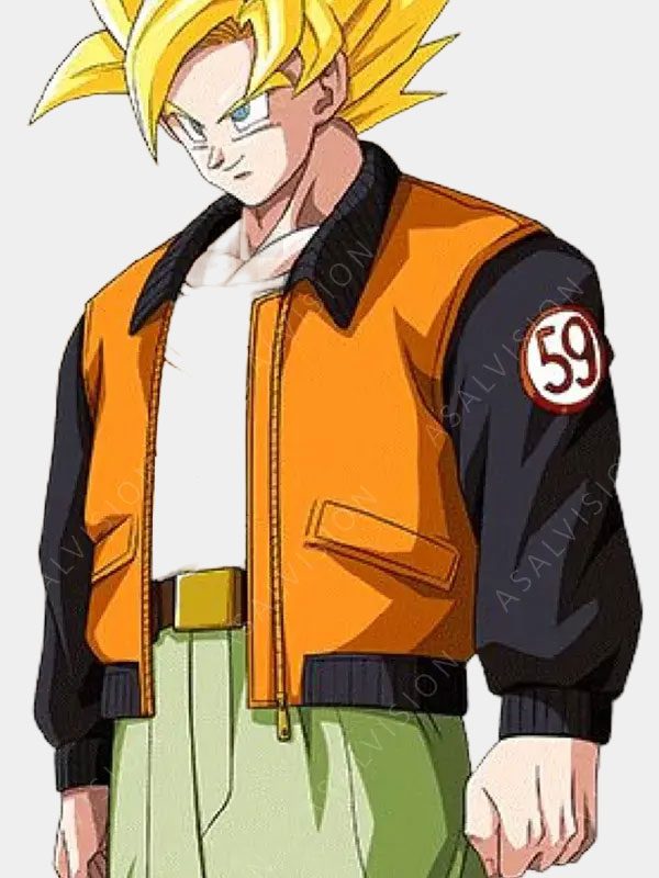 Goku 59 Jacket | Dragon Ball Z Black And Orange Jacket