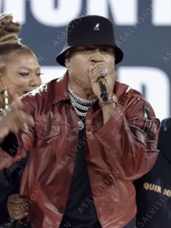Grammy Award LL Cool J Leather Maroon Jacket