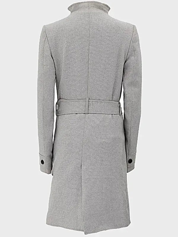 Women's Grey Wool Belted Coat