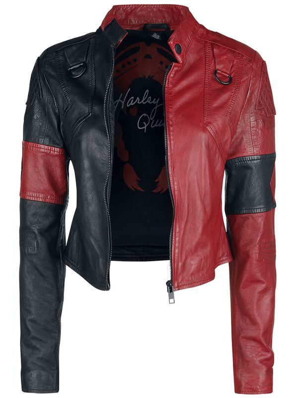 Suicide Squad Live Fast Die Clown Harley Quinn Leather Jacket