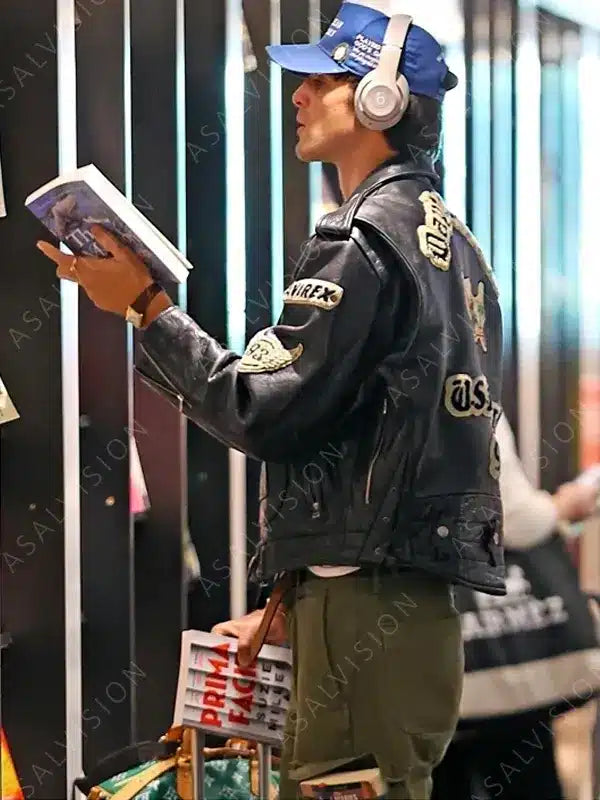 Jacob Elordi Leather Jacket