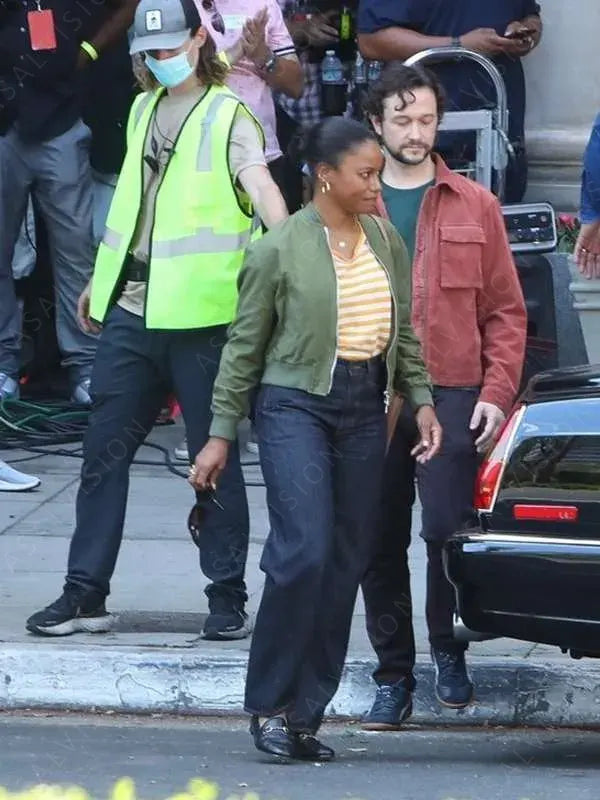 Jane Beverly Hills Cop Axel Foley 2024 Taylour Paige Green Bomber Jacket