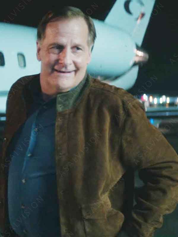 Jeff Daniels TV Series A Man in Full 2024 Charlie Croker Brown Jacket