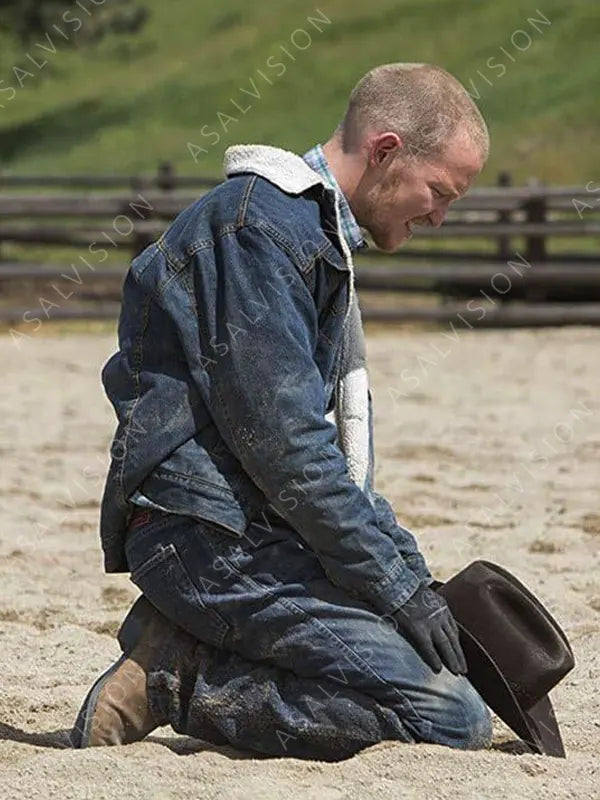 Jimmy Hurdstrom Yellowstone Jefferson White Denim Blue Jacket