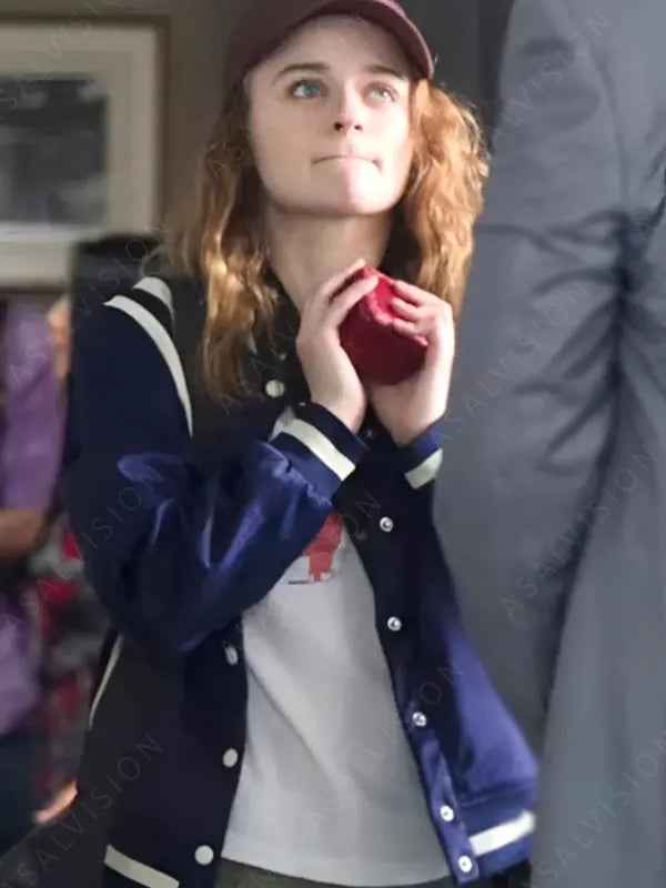 Joey King A Family Affair 2024 Zara Ford Bomber Varsity Jacket