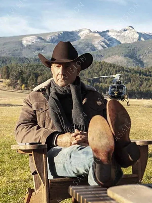John Dutton Yellowstone Brown Corduroy Jacket
